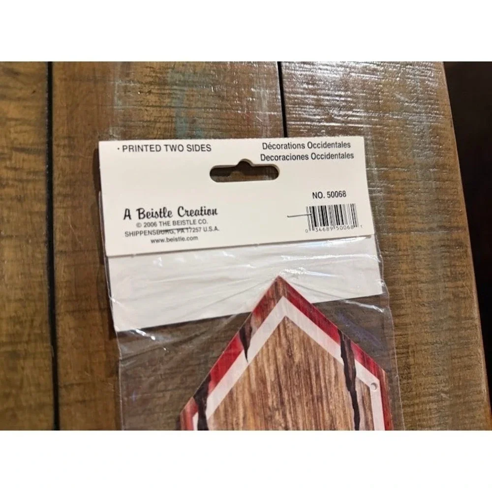 Western Party Decorations 3D Hay Bale Centerpiece & Directional Signs 5pc